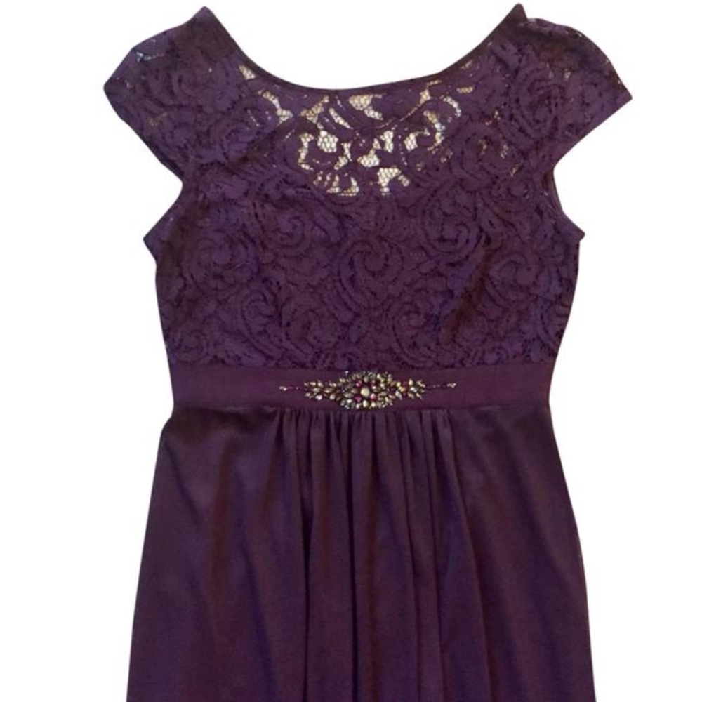 Adrianna Papell Illusion Neckline Cap Sleeve Dress - Picture 6 of 10